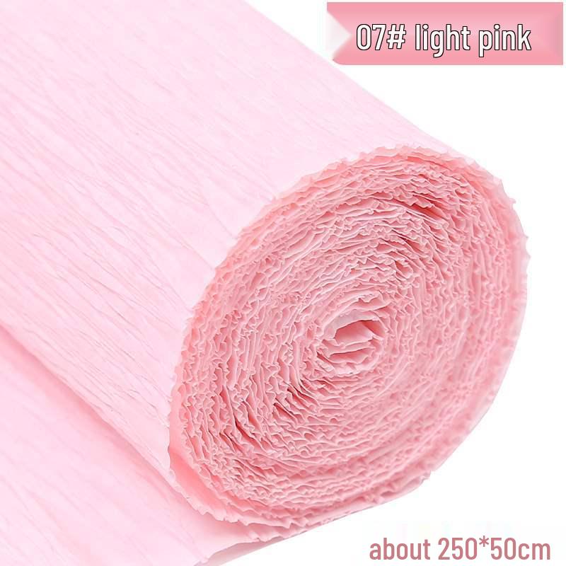 Thickened Colored Crepe Paper for DIY Flower Making: Pleated, Rolled Edge Handmade Material.