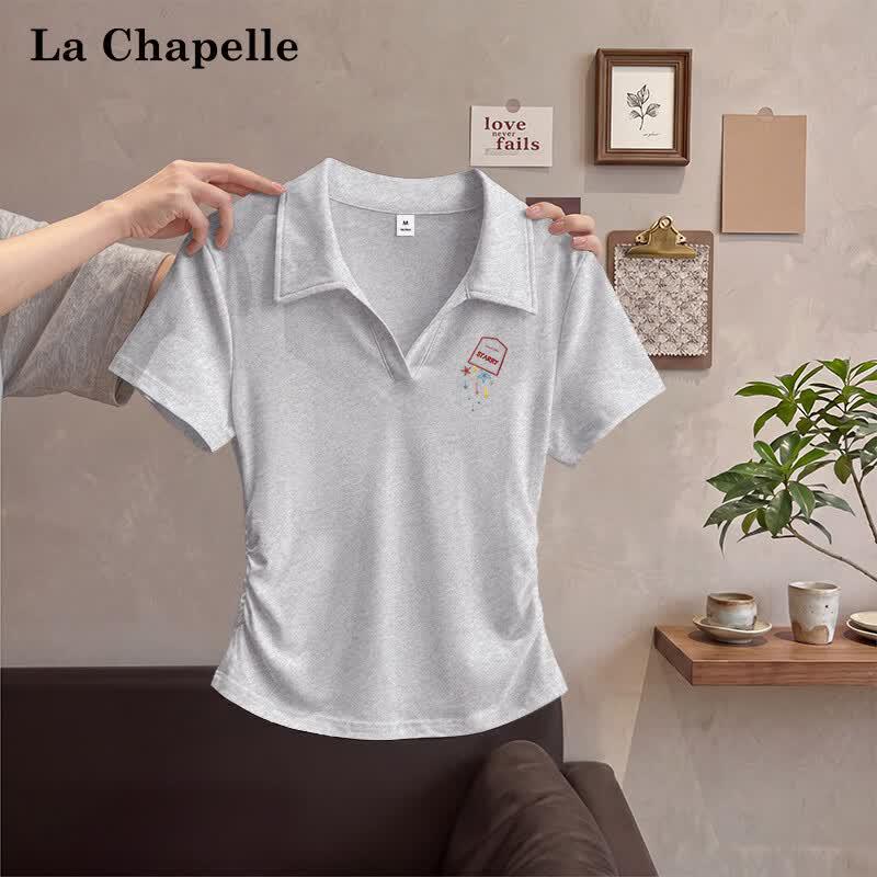 

La Chapelle Women s Sweet & Spicy V-neck Polo T-shirt 2XL