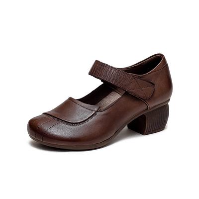 GKTINOO 2025 Penny Loafers Damen Echtes Rindsleder Runde Zehe Dicke Sohle Slipper Weibliche Lässige Plateau Schuhe Handgefertigt