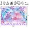 1 piece color fish scales and fish tail birthday theme one-year-old celebration background cloth for photography background