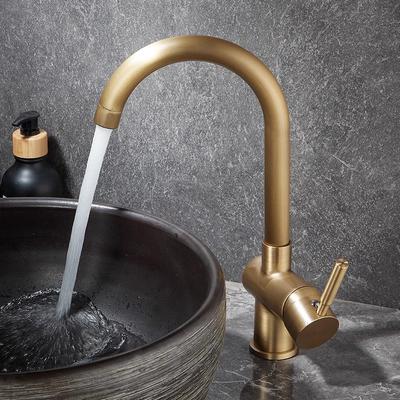 Tuqiu Antique Kitchen Faucet 360 Swivel Rotating Sink Faucet Mixer Tap Fashion Brass Sink Faucet Copper Hot And Cold Sink Tap