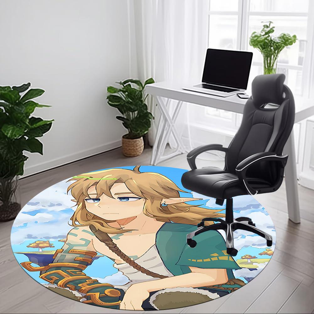 1pc The Legend of Office Round Area Rug, Under Office Chairs Bedroom Living Room Home Decor, Room Decoa1016208
