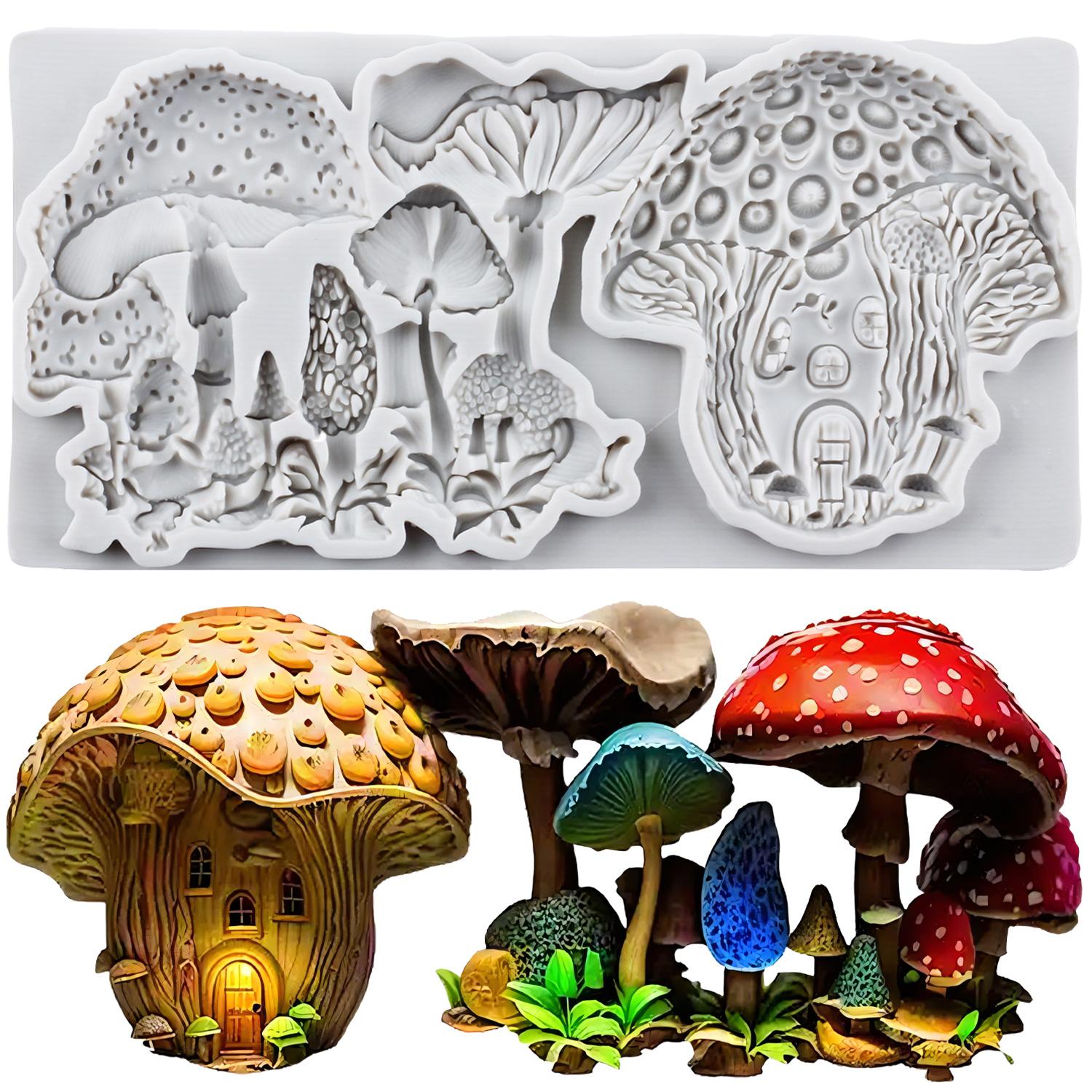 

Силиконовые формы для грибов Форма для мастики в виде грибов Инструменты для украшения торта Топпер для кекса Конфета Шоколад Форма для гампасты серый