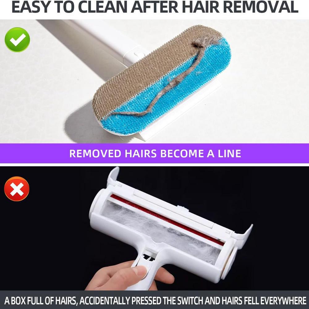 Pet Hair Remover Detachable Brush With Long Handle Multifunctional Cleaning Brush For Family Friends Carpet Bed Chair Car