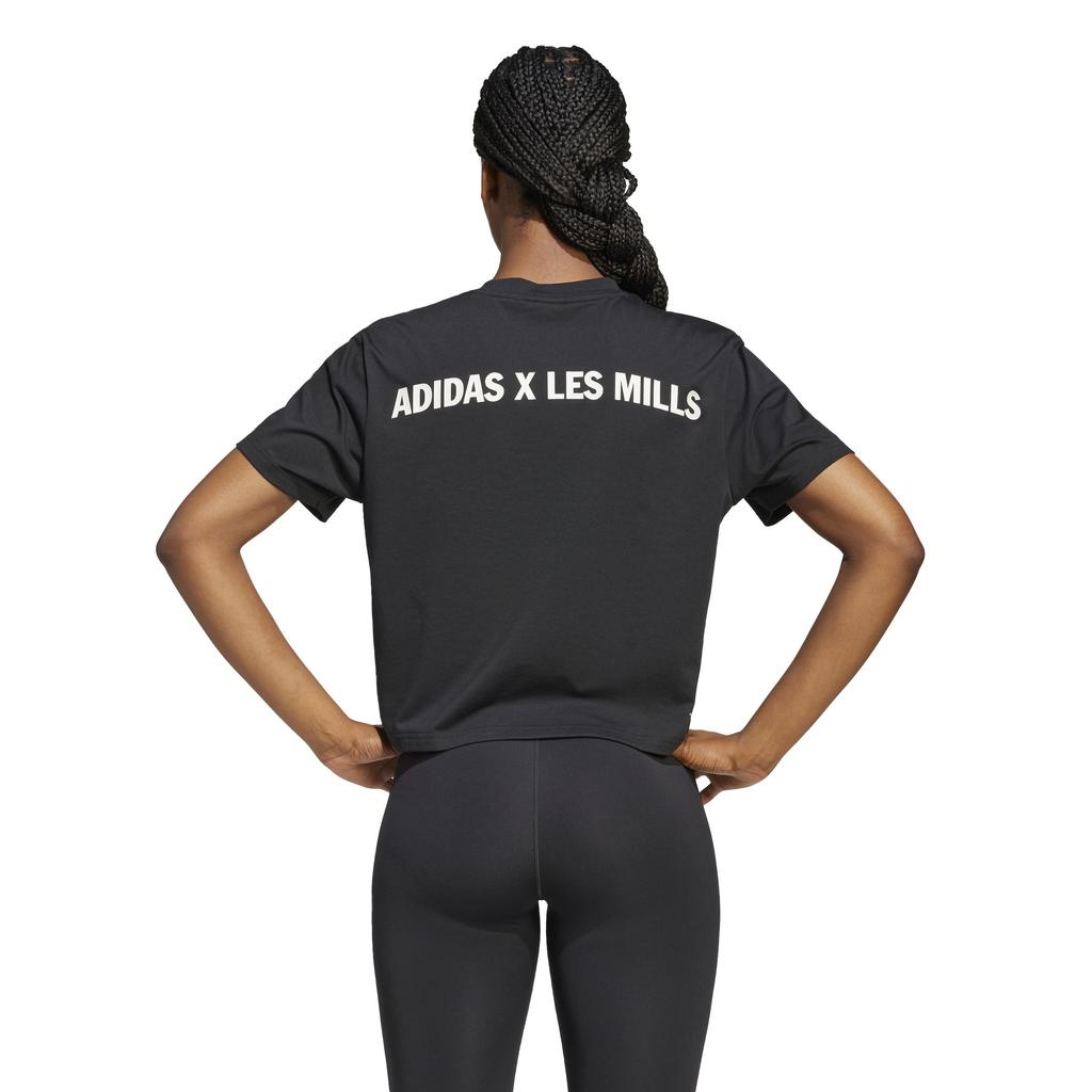 Adidas Short Sleeve LESMILLS Graphic Black Women's T-Shirt, (CT366, JW3869)