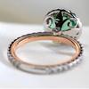 Sanjie European & American Fashion Zircon Women's Ring - Two-Color Alloy with Inlaid Emerald.