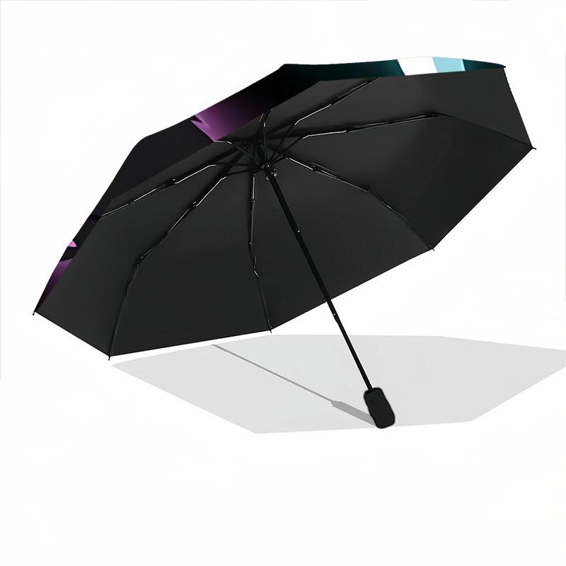 1pc Wolf Spirit Automatic Open/Close Umbrella 8-Rib Strong Frame, Portable Travel Umbrella for Women & Men, Birthday Gift Parties 038