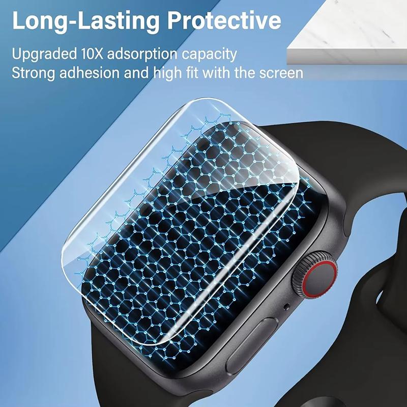 Soft Hydrogel Film For Apple Watch 9 8 7 6 5 4 SE 45mm 44mm 42mm 41mm 40mm 38mm Screen Protector Watch Series Ultra 3 2 1 49MM