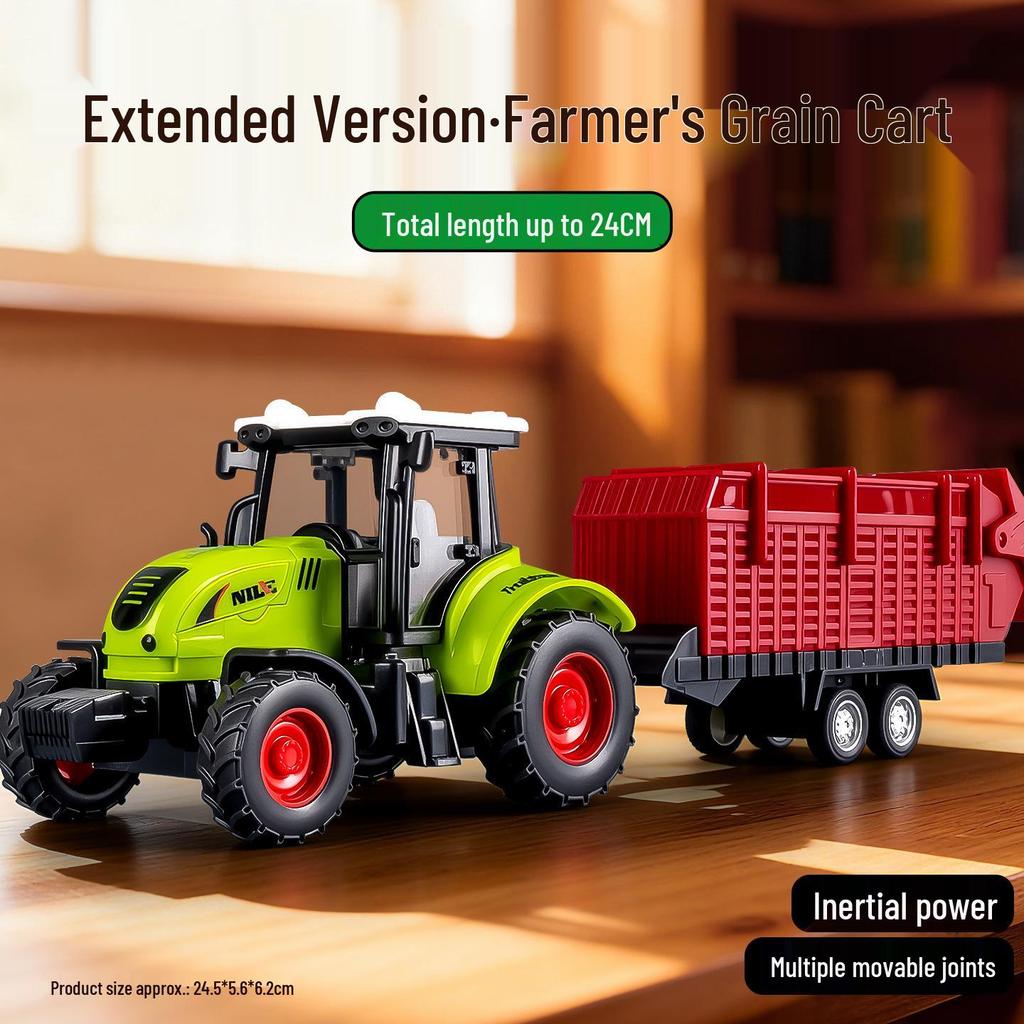 Eylemsizlik Mühendislik Aracı için Damperli Kova ve Forklift Durdurma Arabası Modeli ile Çocuk İtmeli Ekskavatör Oyuncağı.