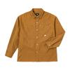 SS25 Loose Fit Melange Triangle Metal Logo Work Style Long Sve Shirt Men Shirts Brown LMT010319207690A07959