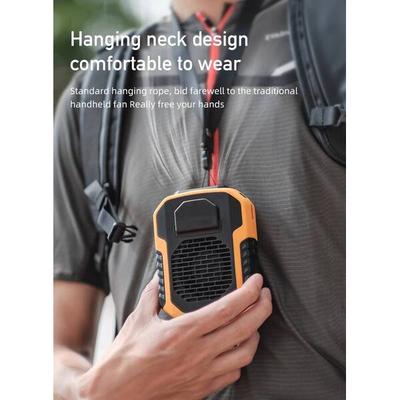 Belt Clip Portable Power Bank Flashlight Wearable Personal Hanging Neck Fan for Outdoor Works Hiking Camping