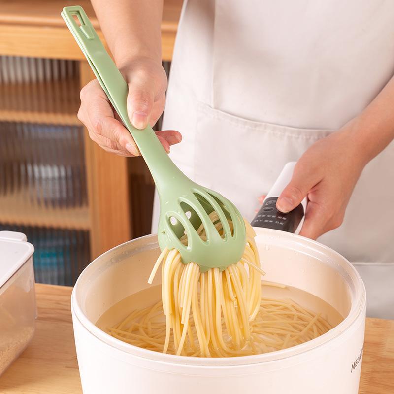 Multifunctional 3 In 1 Egg Beater Drinks Whisk Mixer Stirrer Noodle Tongs Pasta Spaghetti Fish Egg Food Clip Kitchen Tools