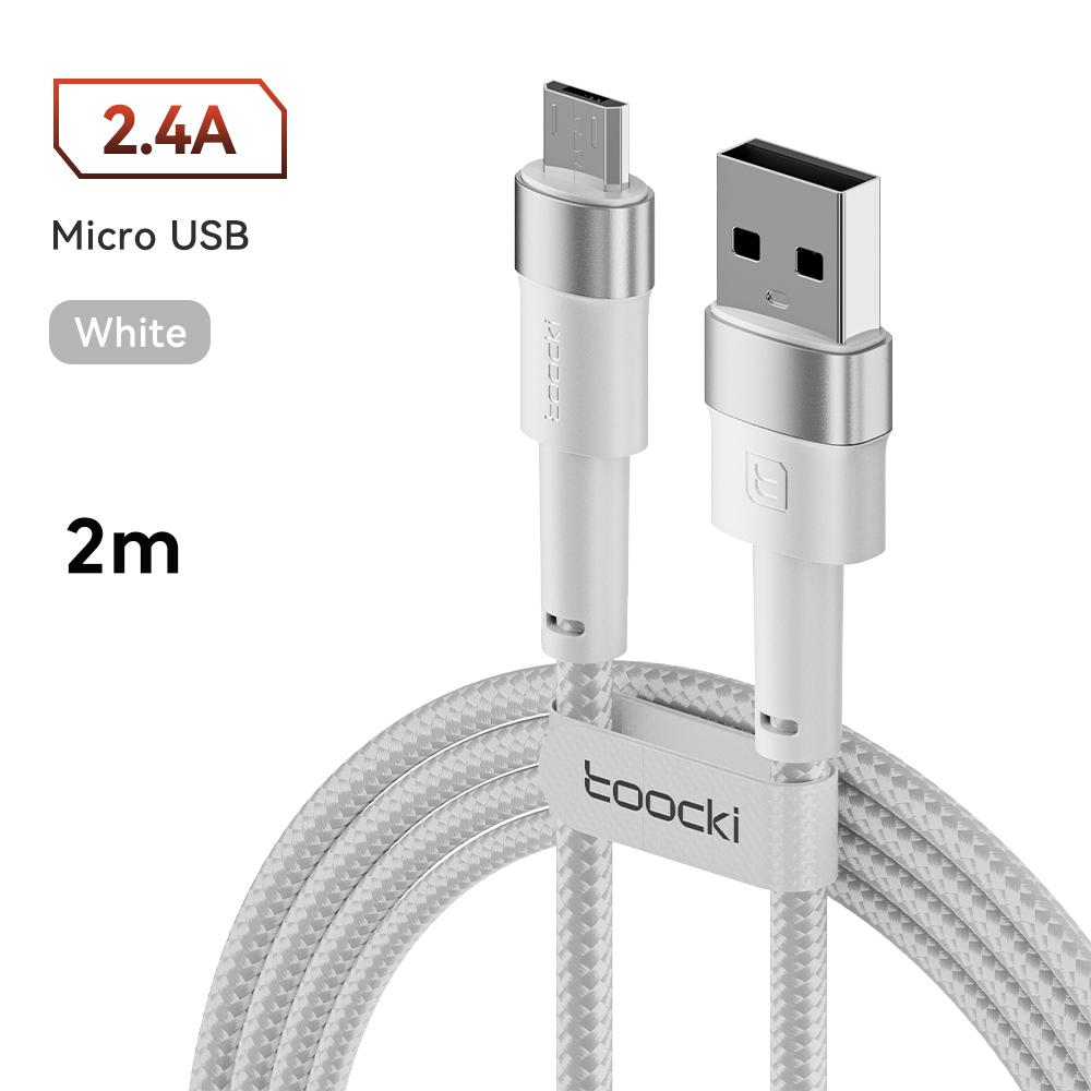 Toocki 2.4A Micro USB Cable for Samsung Redmi Fast Charging PD Quick Charge Micro Cable for Fan Earphone Charger USB Data Cord