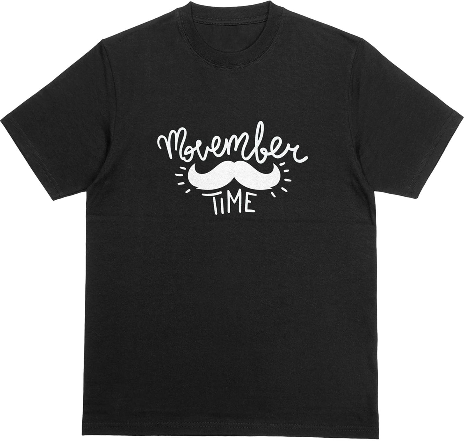 MOVEMBER TIME T-Shirt | Charity November Moustache | Men s Health Awareness Top S разноцветный