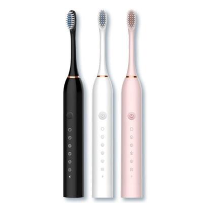 Sonic Electric Toothbrush For Adults Ipx7 Waterproof With 4 Brush Heads Usb Rechargeable High Frequency Cleaning 6 Cleaning Mode
