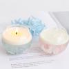 Clear Glass Rotating Candle Holder and Aromatherapy Egg Cup