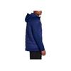 Nike Logo Print Kangaroo Pocket Hooded Cotton Jacket Men Jacket Blue AO1441-478