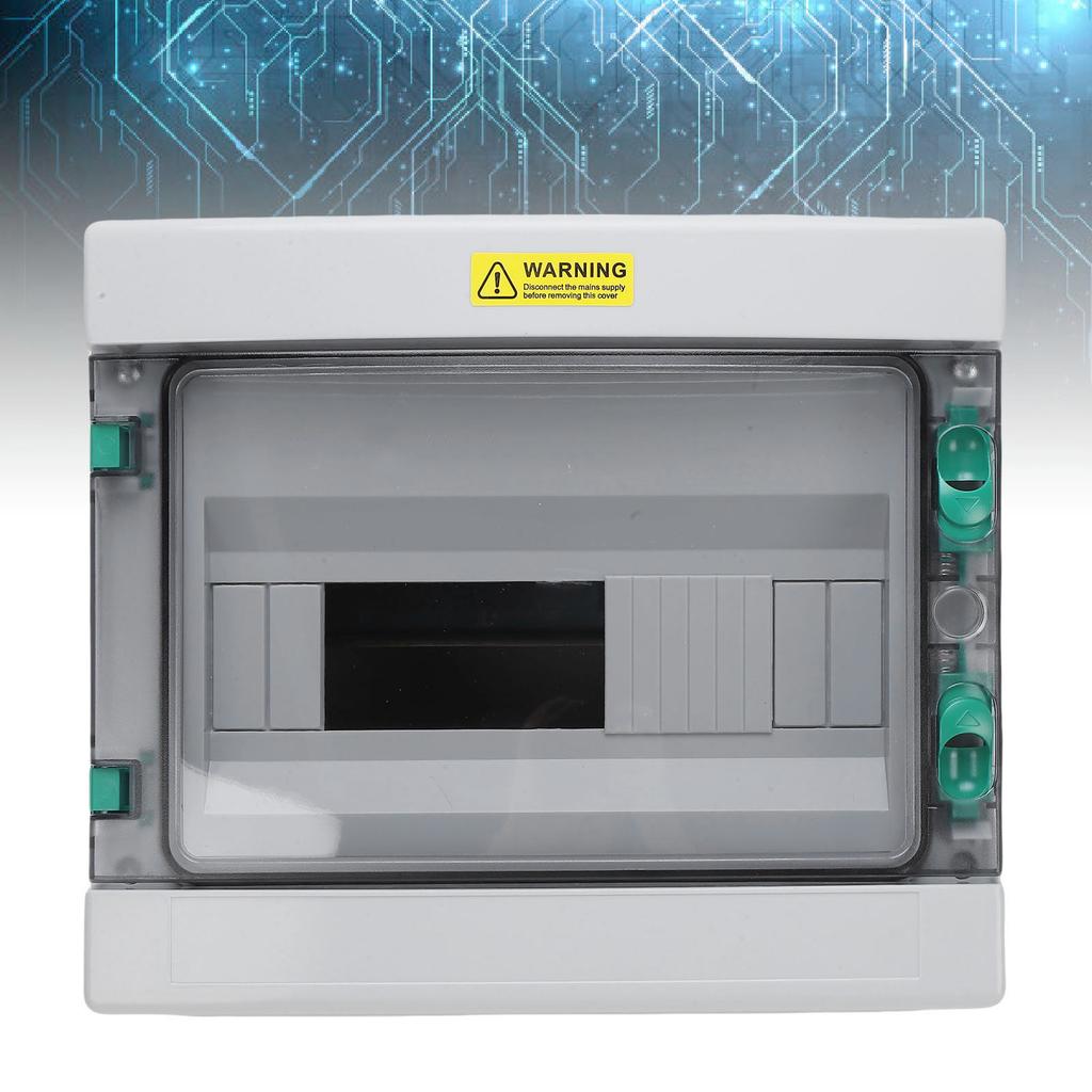Electrical Junction Box, ABS Plastic Circuit Breaker Box with Locking Function, IP66 Rain Proof Outdoor Distribution Junction Box with Transparent Cov