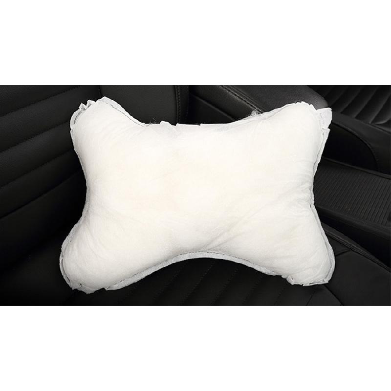 2 X Breathable Wear-Resistant Black PU Leather Car SUV Headrest Neck Rest Pillow