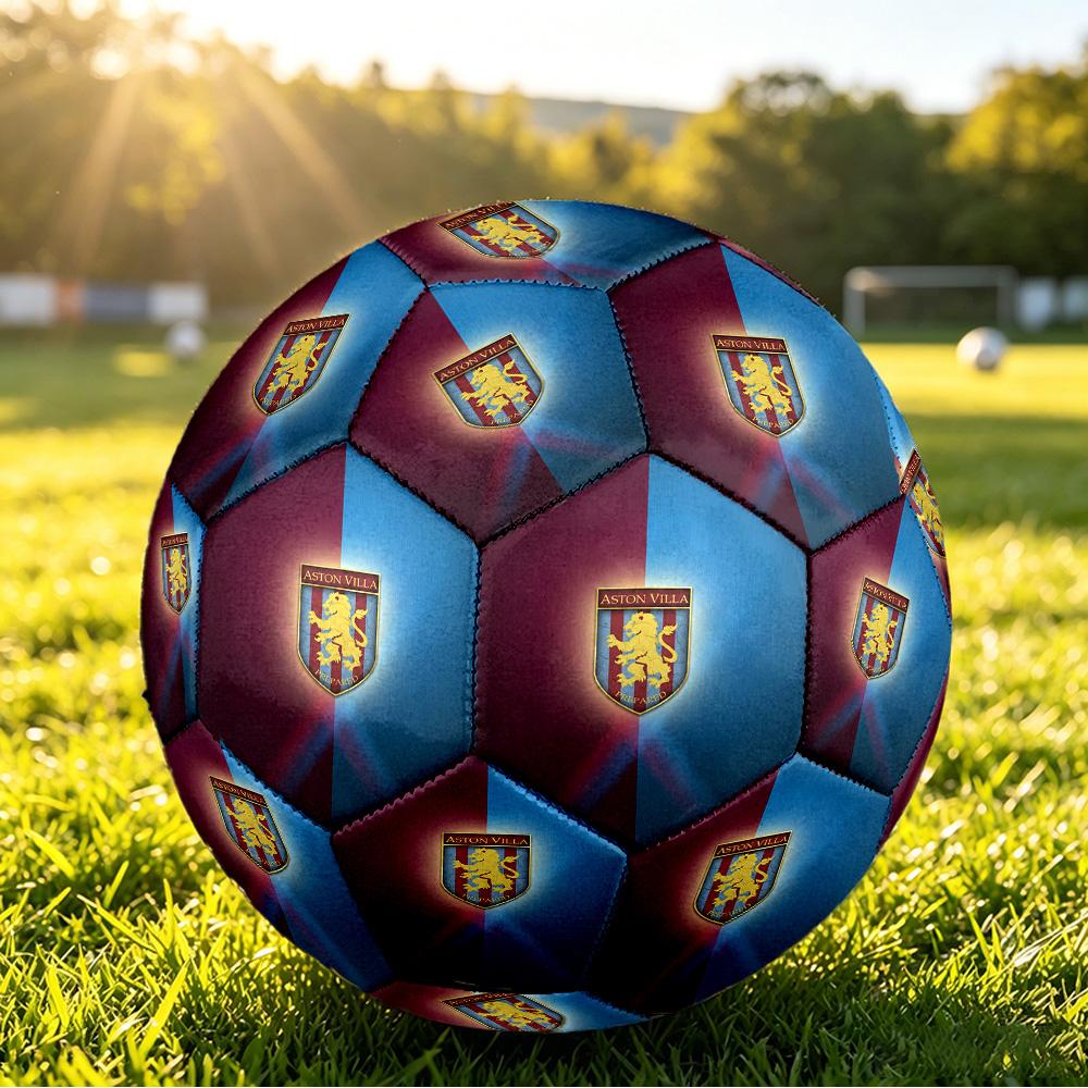 Aston Villa FootballPrinted Size 5 Soccer Ball, Anti Slip Adult Match Football Souvenir for Football Fans
