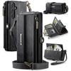 Compatible For Samsung Galaxy A16 5G Case CASEME C39 RFID Zipper Wallet Stand Leather Cover with Strap
