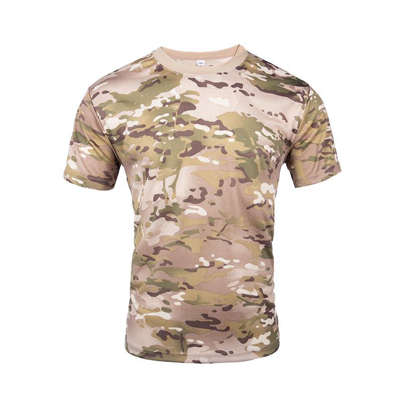 ETST35 Blad Bos Camouflage T-shirt Heren Jungle Woestijn Camo T-shirt Sneldrogend 3D Print Tops Korte Mouw Heren Gym Fitness T-shirts XL