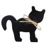 2pcs Mini Halloween Black Cat Ornament Cute Animal Statue Atmosphere Decoration Cat Figurine  Gift