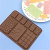 Chocolate Mold Food Grade Easy Release Silicone Candy Gummy Waffle Mold for Kitchen