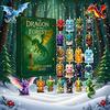 2025 Random Box Dragon in The Forest Advent Calendar Christmas Ornament with Unique Dragon Pendants Mystery Box for Adults Kids