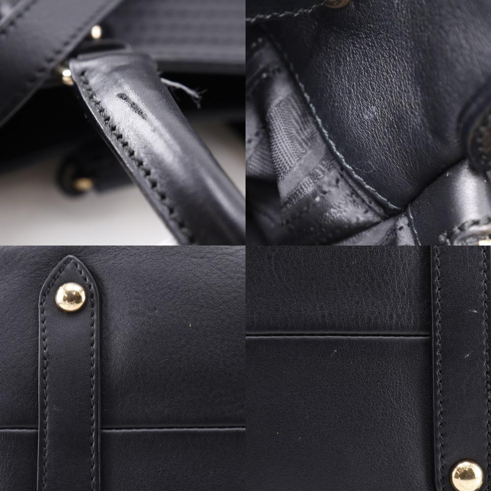 Salvatore Ferragamo Gancini Tote Bag AB-21C464 2WAYSkulderveske svart Kalveskinn Kvinner Brukt