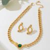Fashion Snake Head Necklace Earrings Set