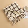 Plaid Scarf Women's Winter New Korean Version Versatile Imitation Cashmere Scarf Couple's Warm Shawl Men's Autumn and Winter