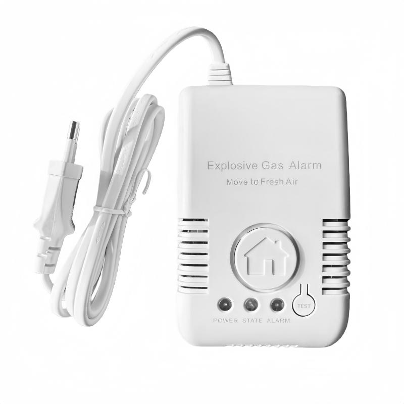 100-250V Gas Leak Alarm EU/US Plug, 7% LEL 85dB Alert for Natural Gas/LPG/Methane Detection EU Plug