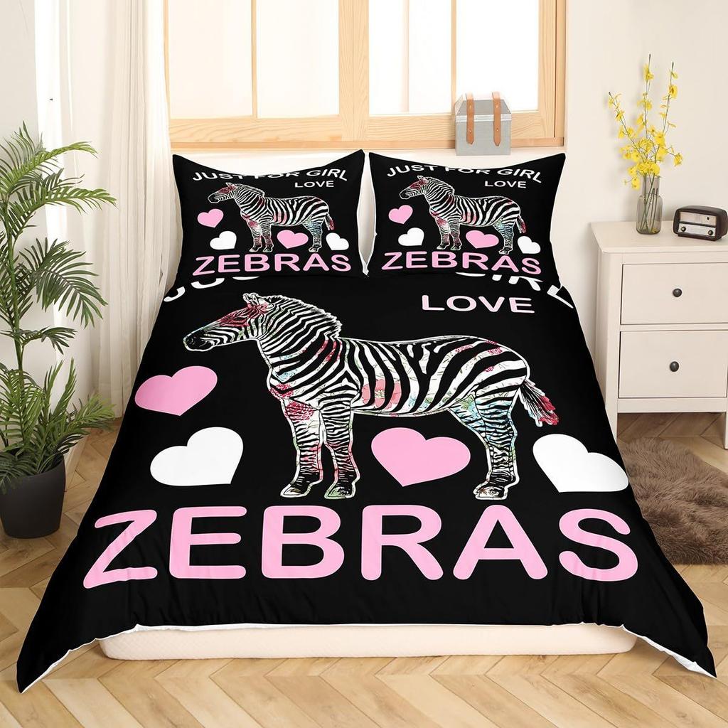 3D Zebra Digital Printing Duvet Set Bedding Set Three-Piece Set