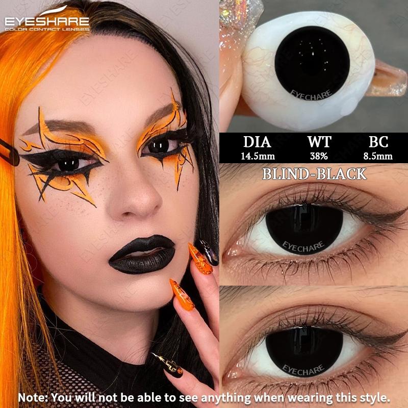 Eyeshare  1 Pair Halloween Contact Lens 14.5mm Blind Eye Anime Yearly Natural Colored Contact Lenses