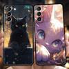 Cute Cat Case for Samsung Galaxy S24 S23 S22 S20 S21 FE Ultra S10 S10E S9 S8 Plus 5G Silicone Phone Cover Shockproof Capas Bags
