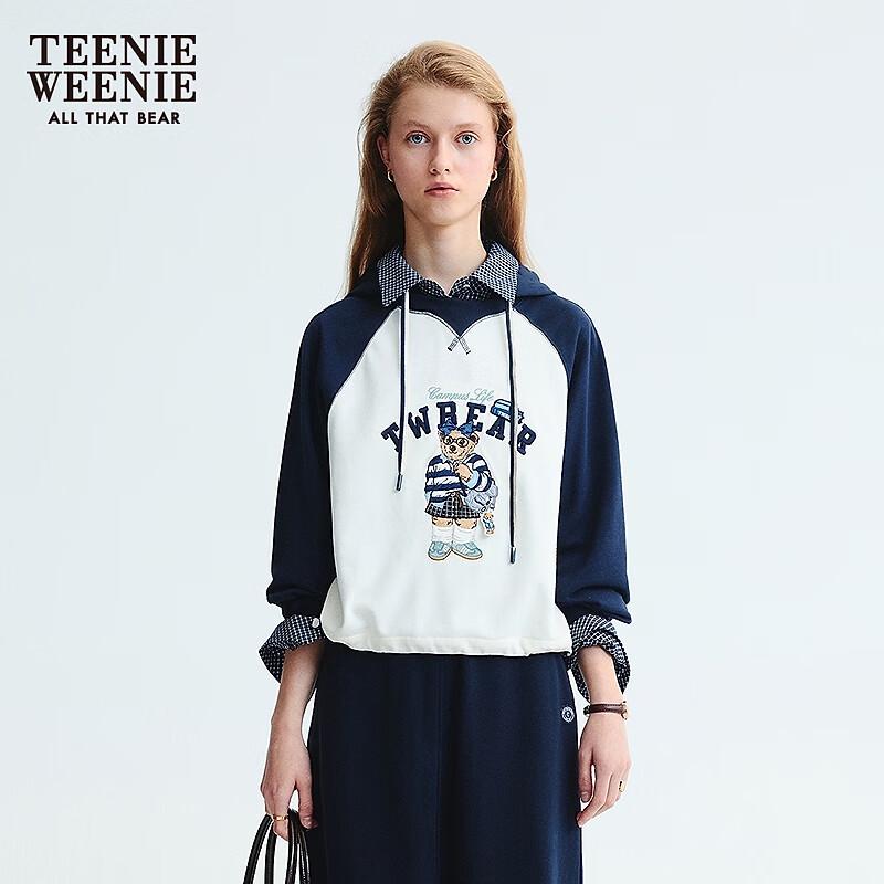 

Teenie Weenie Women s Color-block Bear Hooded Sweatshirt M