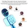 DS878 Wireless Microphone Five Sound Modes Support U Disk/TF Card Metal 4 In 1 Bluetooth-compatible Condenser Mic Music Player for Boys Girls