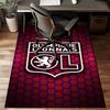 Lyon Football Crest Printed Office Carpet Chair Cushion  Entryway Rug, Rugs for Living Room, Bedroom Christmas gifts