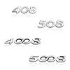 3D Metal Car Stickers Trunk Emblem Badge Decal For 206 207 208 301 307 308 406 408 508 5008 2008 3008 4008 Car Styling