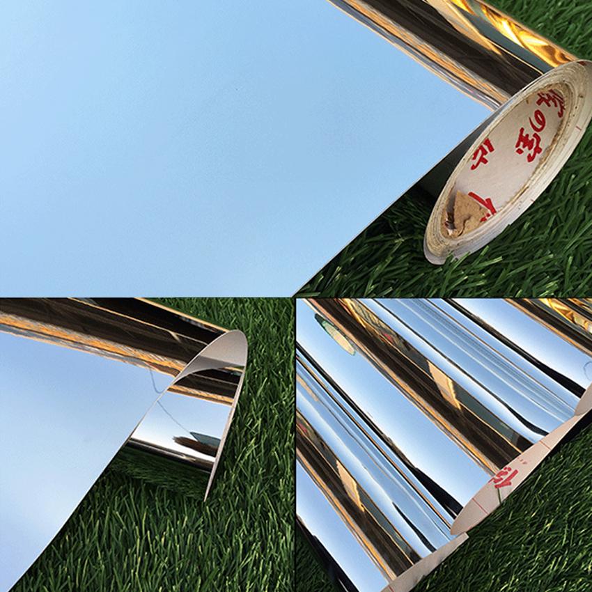 Imitation Stainless Steel Sticker Silver Metal Mirror Wall Paper Waterproof Refrigerator Door Self-Adhesive Brushed Wallpaper