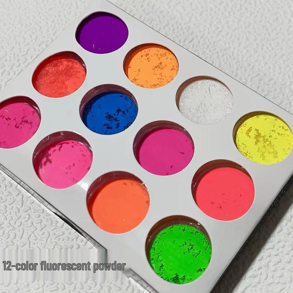 12-Color Crystal Nail Powder Glitter Set