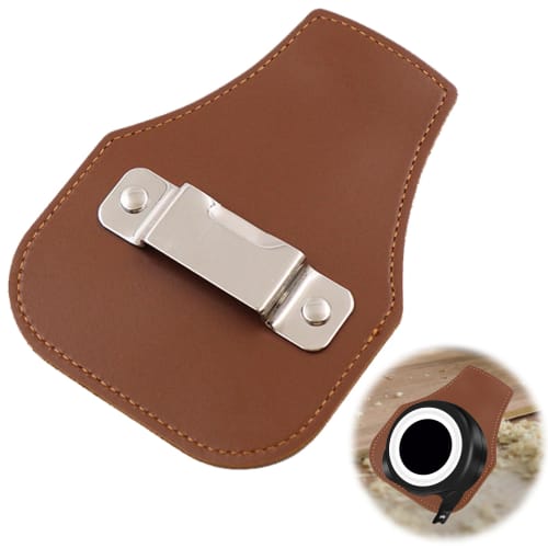

EsiFare Tape Measure Holder Belt Holster, Leather Tape Measure Case for Carpenters, Electricians, and Woodworkers, Measuring Tape Case with Pocket Cli