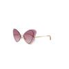 Chlo  Cat Eye Frame Metal Sunglasses Gold Gold Violet