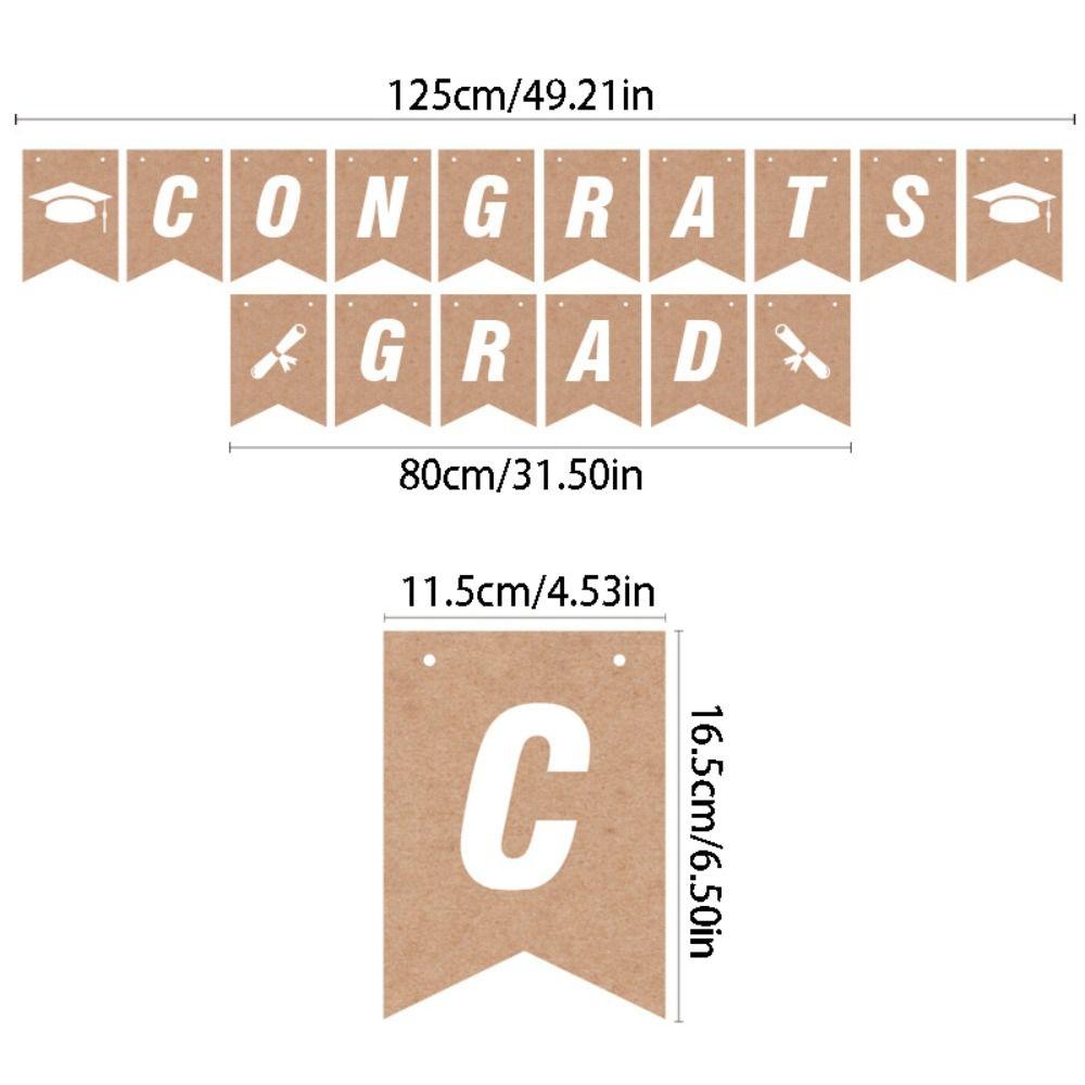 Creative Graduation Banner Garland Reusable Graduation Party Hanging Decorations  Wall Decor