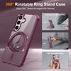 For Samsung Galaxy S25/S24 Magnetic Case Rotatable Ring Kickstand TPU + PC Phone Cover