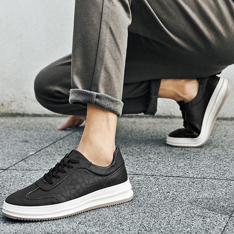 Fashion Men Genuine Leather Sneakers Male Vulcanize Footwear Top Quality Designer Tenis Masculino Trainers All-match Skateboard Shoes