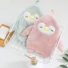 1Pc Cute Cartoon Penguin Hand Towel Soft Coral Velvet Absorbent Hanging Home Kitchen Cloth Kids Gift