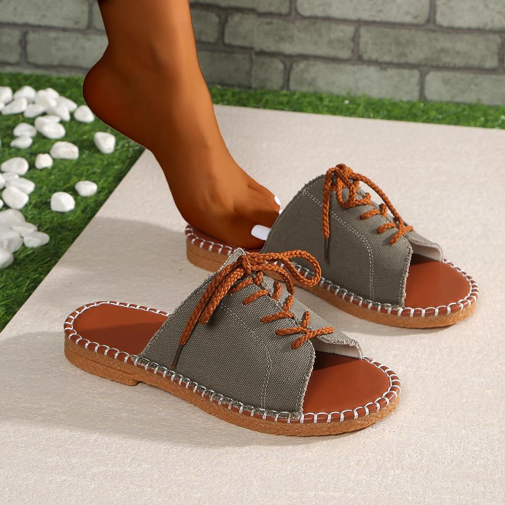 Temu große Rindersehnensohle Kreuzgurt Außenhandel europäischen und amerikanischen Stil Ein-Wort-Riemen coole Hausschuhe 2025 Sommer Strand Damenschuhe