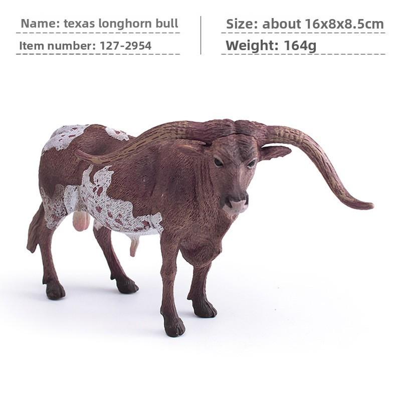 Realistic Wildlife Pvc Model Texas Longhorn Bull With Static Design For Nature Enthusiasts
